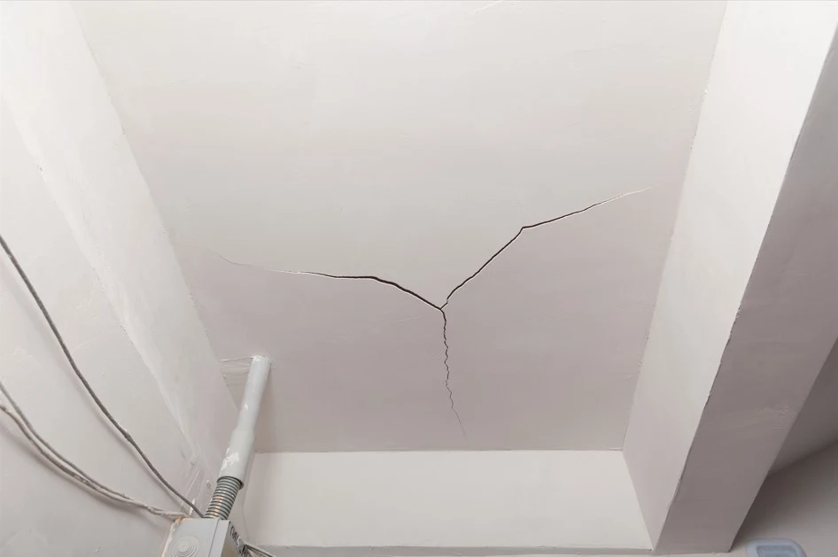 Ceiling Crack Leak Repair