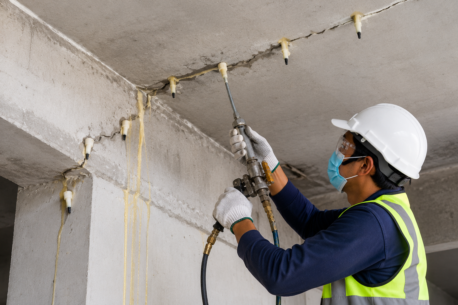 PU Injection Waterproofing and Crack Grouting Specialist Singapore