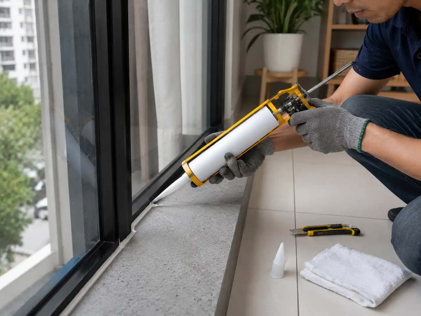 Silicone Sealant Recaulking