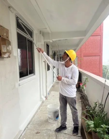 Condo Balcony Ceiling and Outdoor Ledge Painting