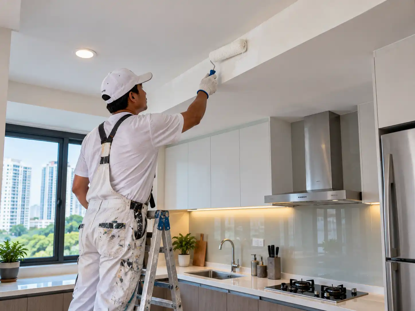 Balcony Ceiling and Outdoor Ledge Painting