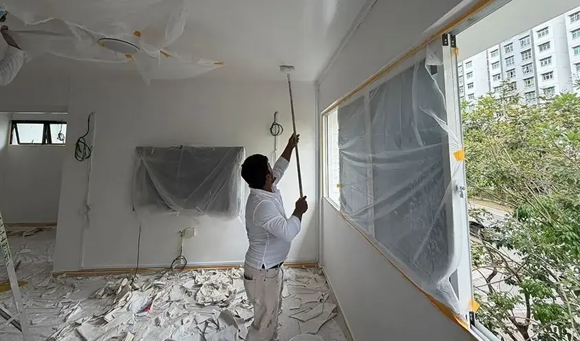 Condo High Ceiling and Feature Wall Painting